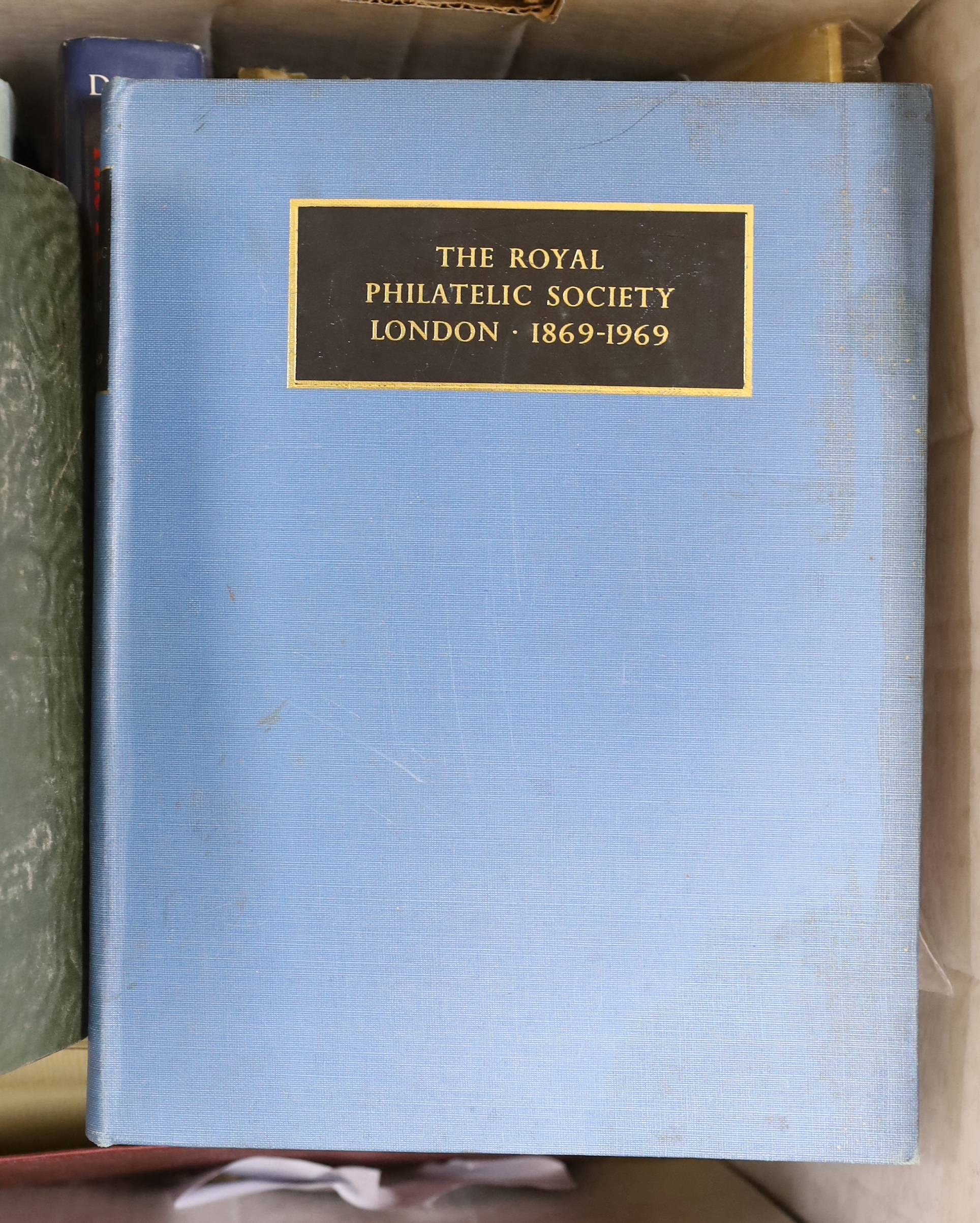 Philatelic reference books with Robyn Lowe, vol V North America, postal history of Malaya-proud, various ephemera